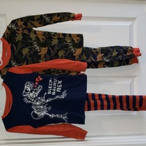 4 piece boys dinosaur pajama set NWOT